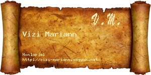 Vizi Mariann névjegykártya
